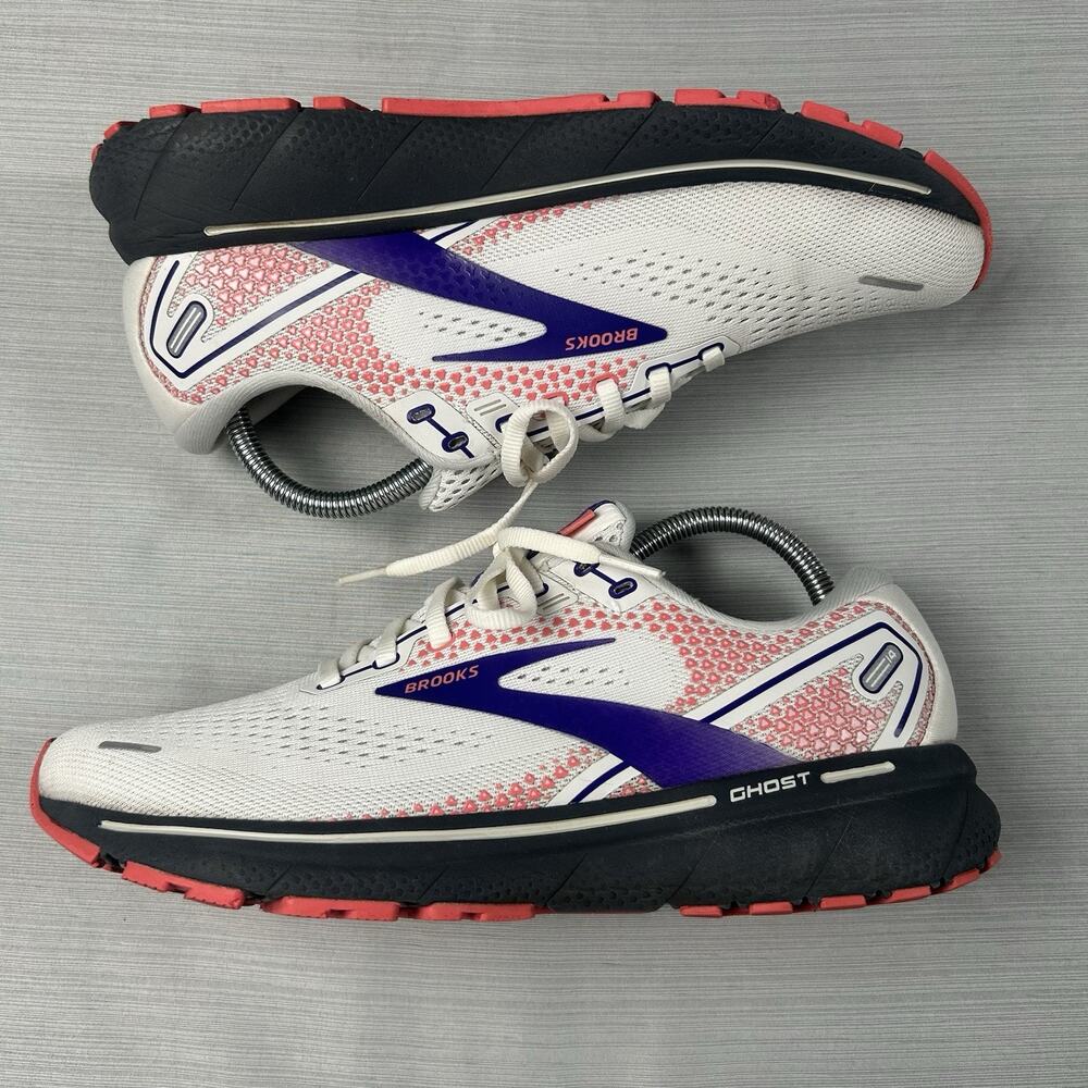 Brooks Ghost 14 Women’s Size 9.5 White Running Shoes Gym Sneakers 1203561B192